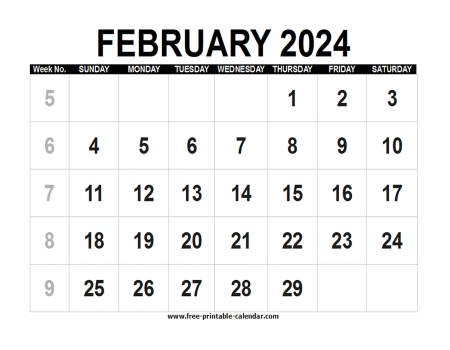 february 2024 calendar