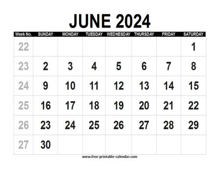 june 2024 calendar