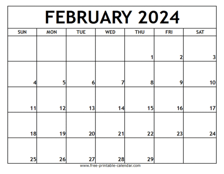 February 2024 Calendar Printable PDF Template With Holidays