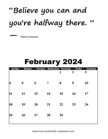 february calendar 2024