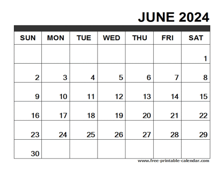 june 2024 calendar printable
