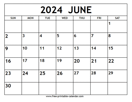 June 2024 Calendar