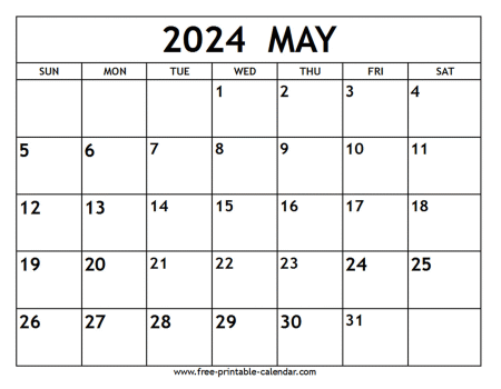 May 2024 Calendar