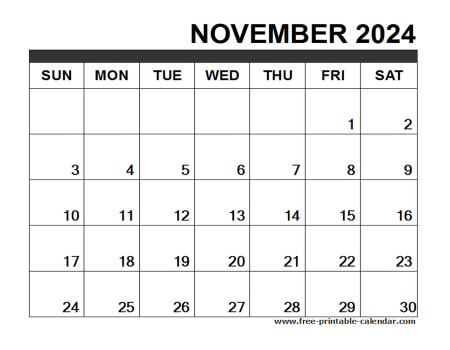 november 2024 calendar printable