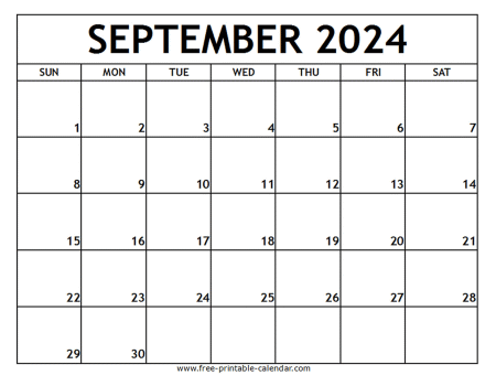 september 2024 printable calendar