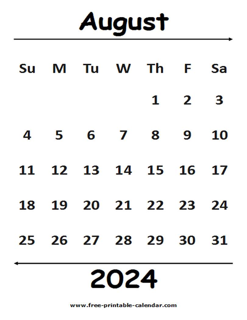 2024 august calendar