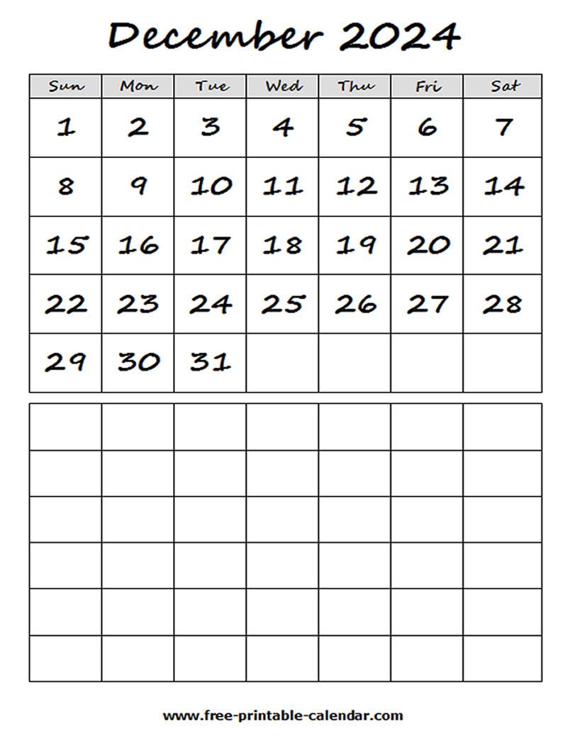 2024 december calendar