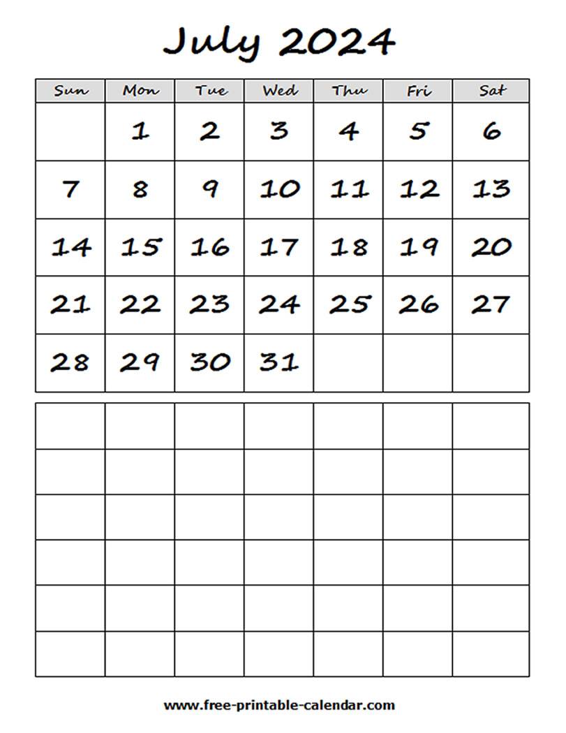 2024 july calendar