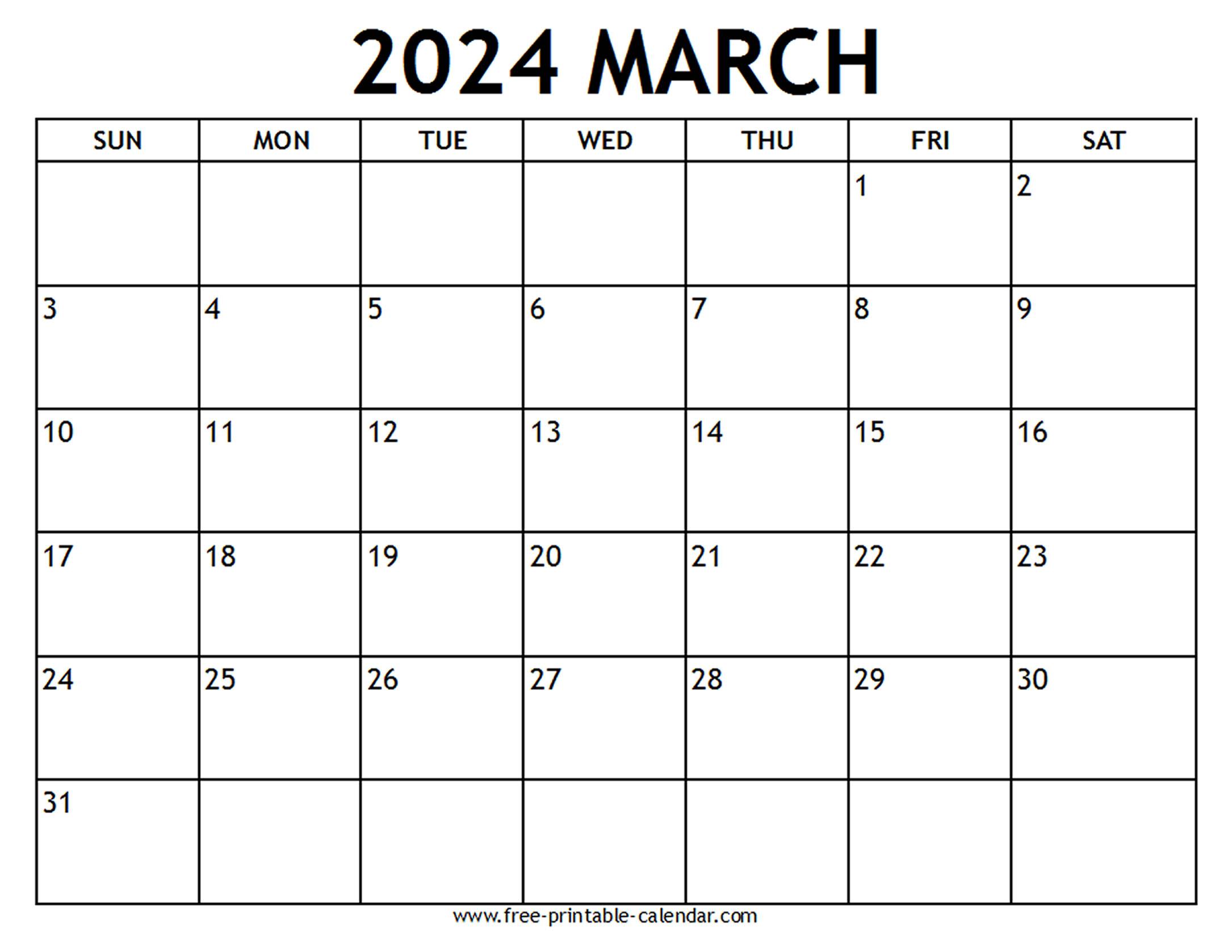 march 2024 calendar US holidays