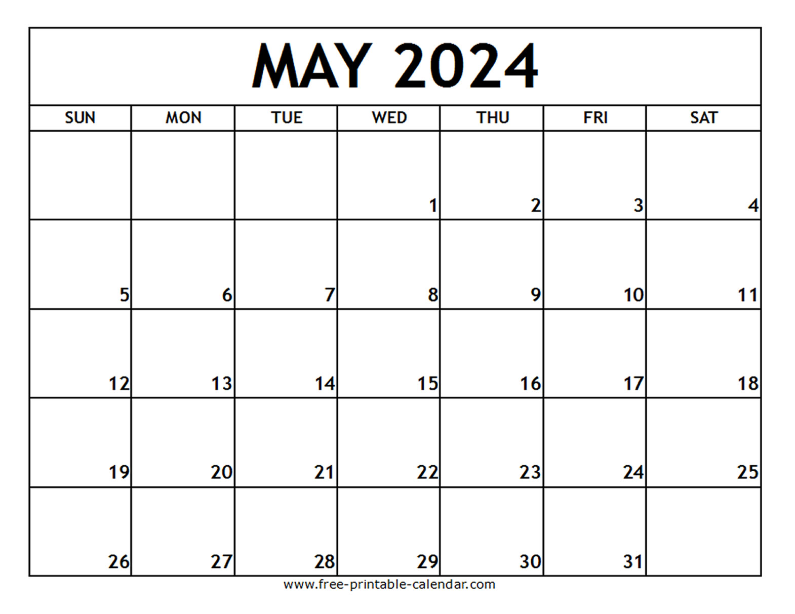 Printable May 2024 Calendar Templates With Holidays