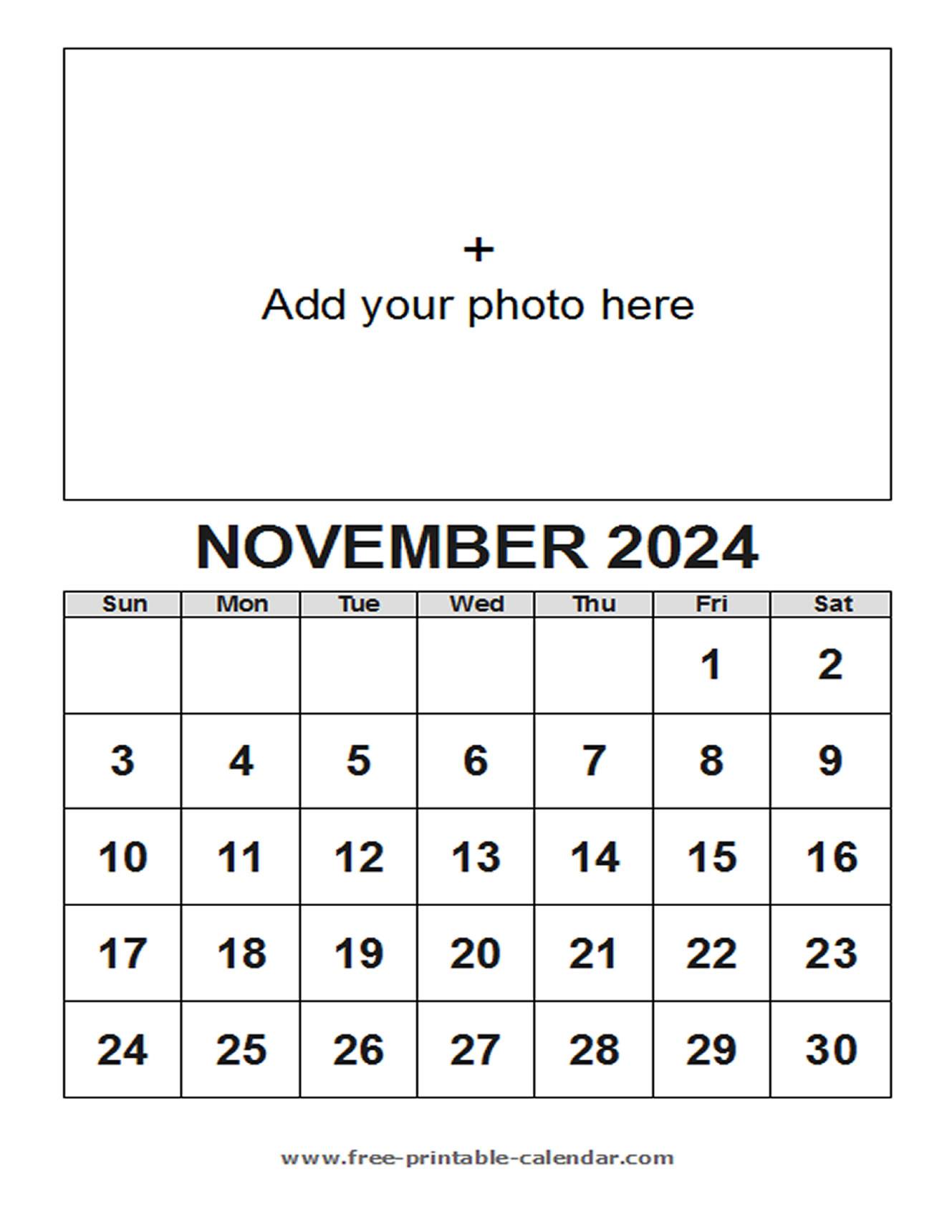 november calendar 2024