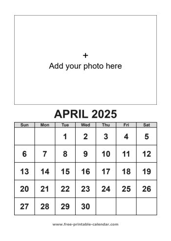 april calendar 2025