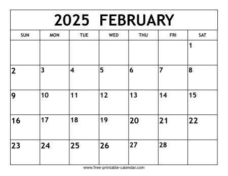 february 2025 calendar