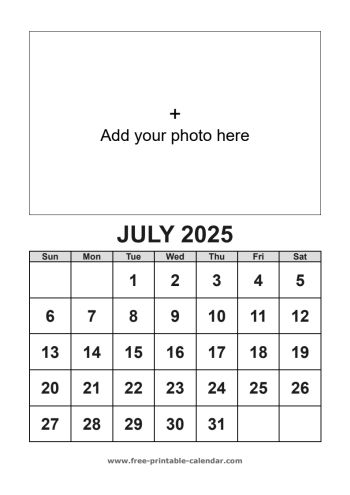 july calendar 2025