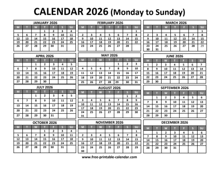 2026 calendars
