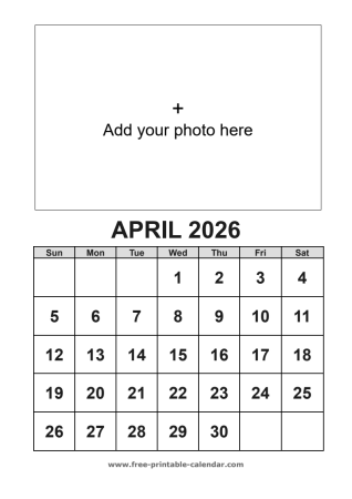 april calendar 2026