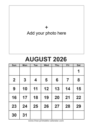 august calendar 2026