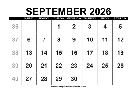 september 2026 calendar