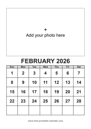 february calendar 2026