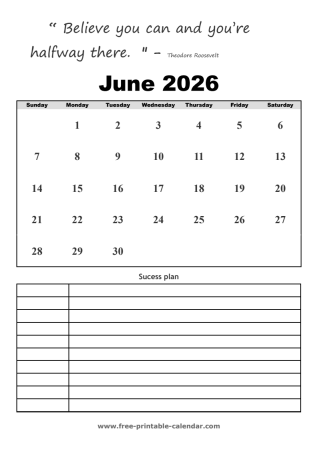 june calendar 2026 printable