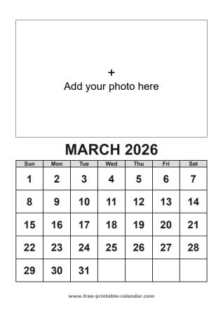 march calendar 2026