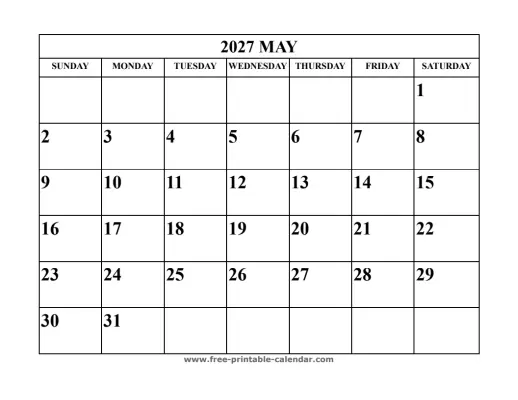 may 2027 landscape calendar